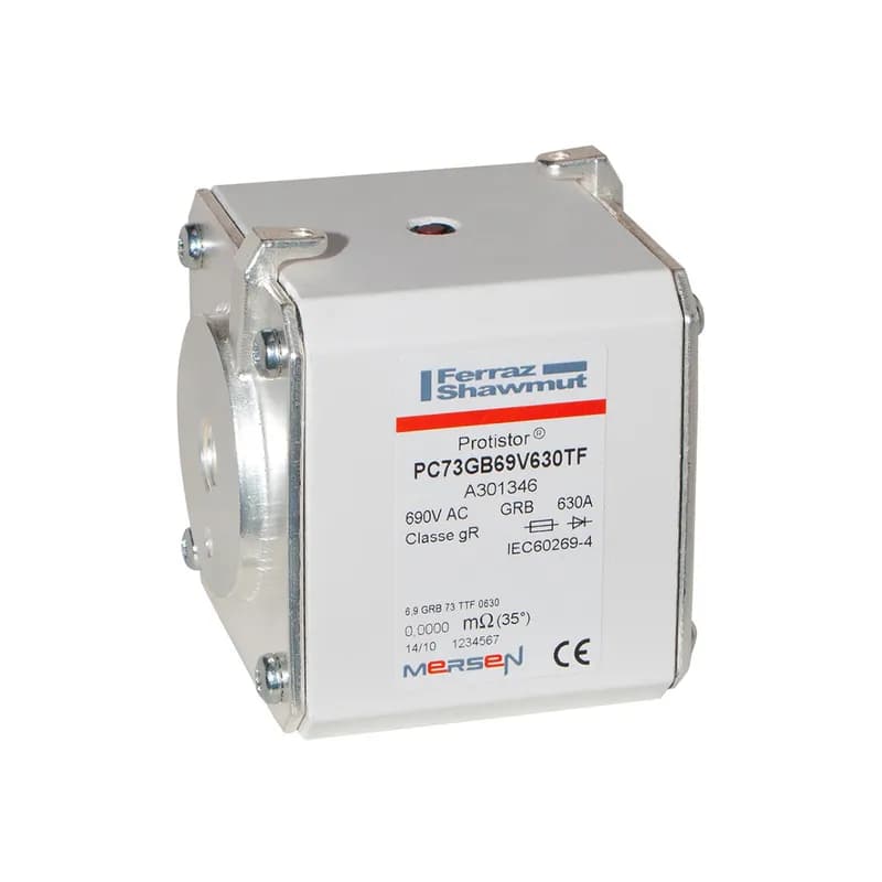 Square Body High-Speed Fuse Protistor® Size 73 gR 690VAC IEC 630A With Striker Flush ends metric threads