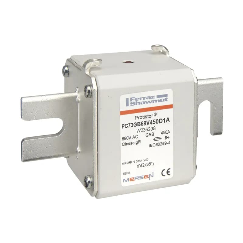Square Body High-Speed Fuse Protistor® Size 73 gR 690VAC IEC 450A With Striker DIN 110 Blades