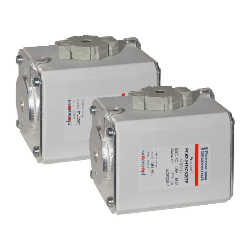 Mersen T076170 - High performance square body fuse-link Protistor® Size 93 aR 1500VAC IEC 500A With Striker Flush ends metric threads