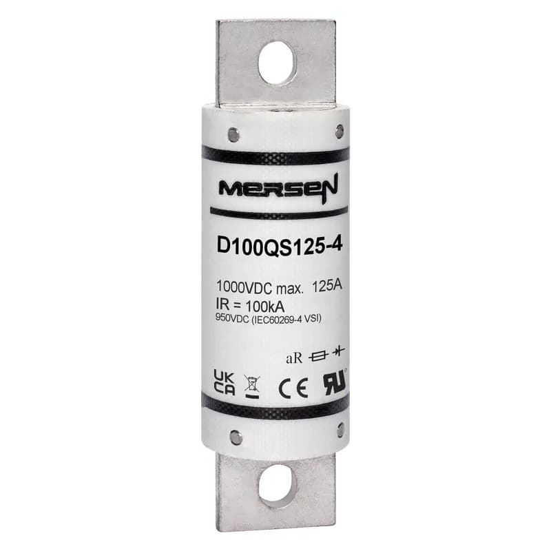 DC Round Body Fuse 1000VDC UL 125A Max.Bolted