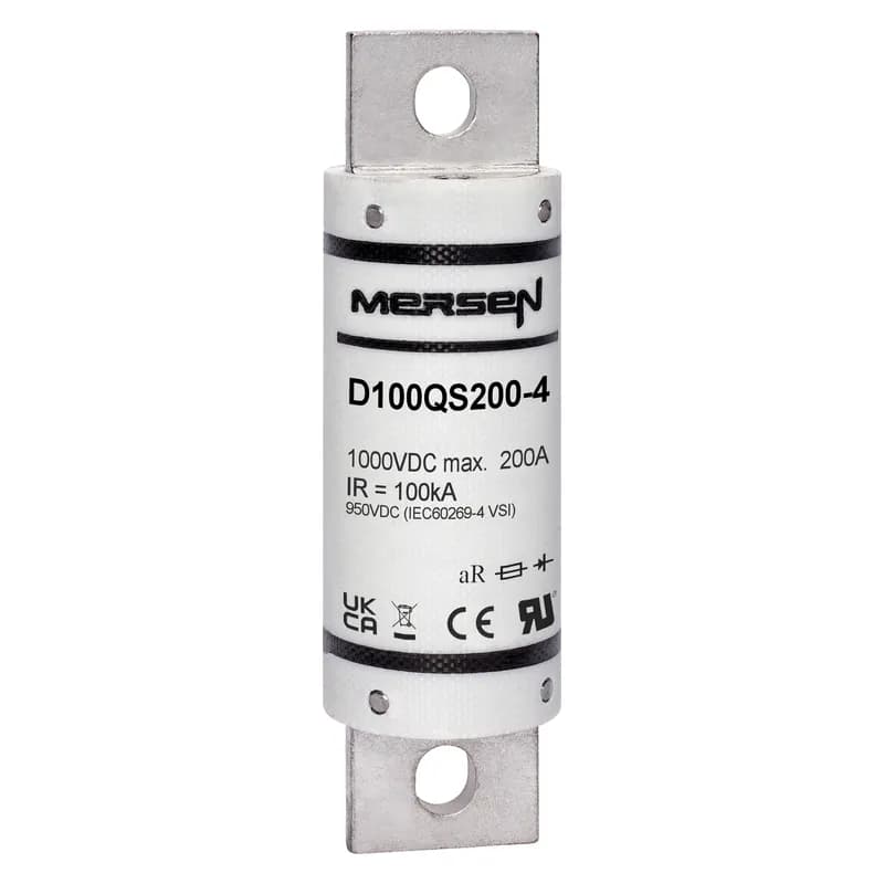 DC Round Body Fuse 1000VDC UL 200A Max. Bolted