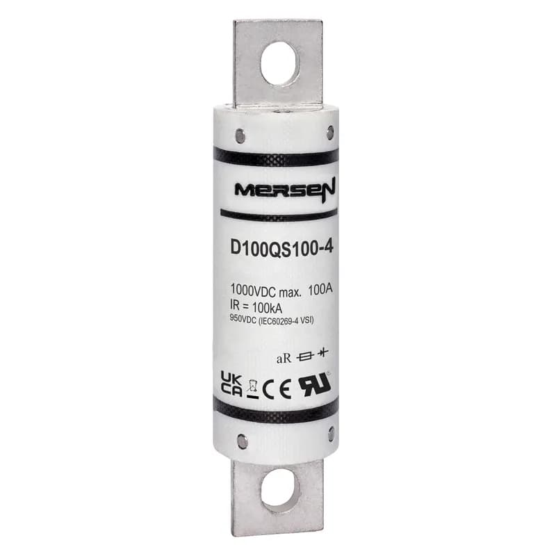 DC Round Body Fuse 1000VDC UL 100A Max.Bolted