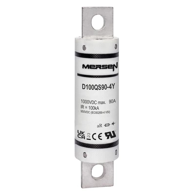 DC Round Body Fuse 1000VDC UL 90A Max.M8 Bolted