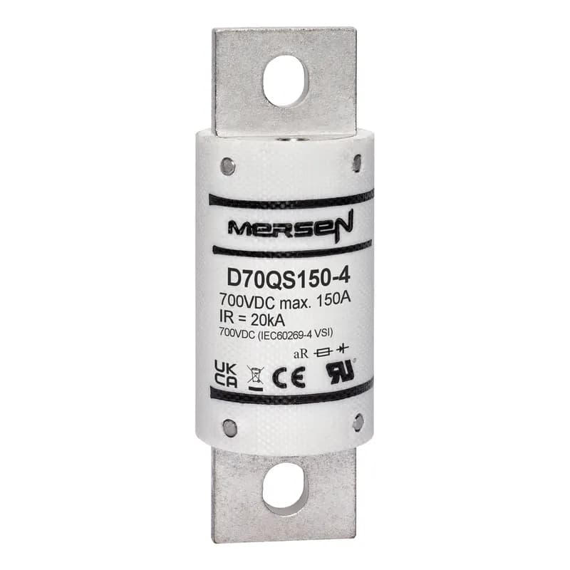 DC Round Body Fuse 700VDC UL 150A Max. Bolted