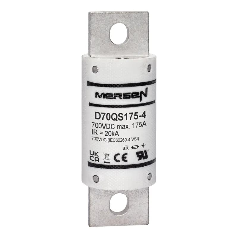 DC Round Body Fuse 700VDC UL 175A Max. Bolted