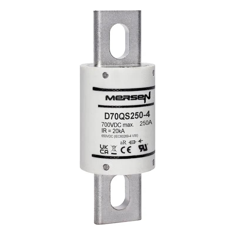 DC Round Body Fuse 700VDC UL 250A Max. Bolted