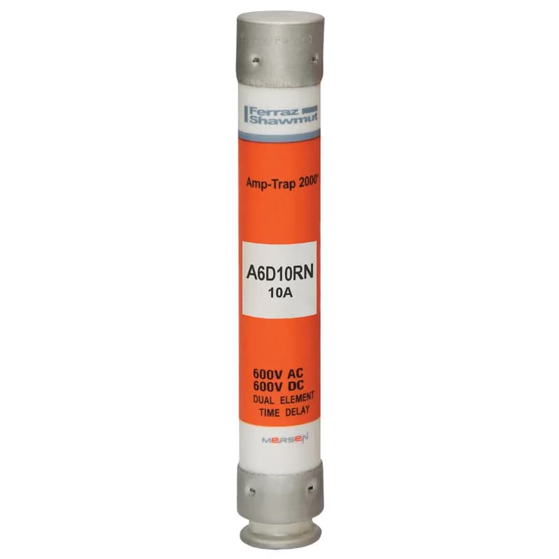 Fuse A6D-R - Class RK1 - Time-Delay 600VAC 600VDC 10A Ferrule Amp-Trap 2000®