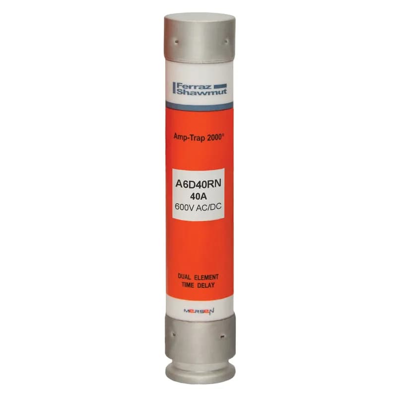 Fuse A6D-R - Class RK1 - Time-Delay 600VAC 600VDC 40A Ferrule Amp-Trap 2000®