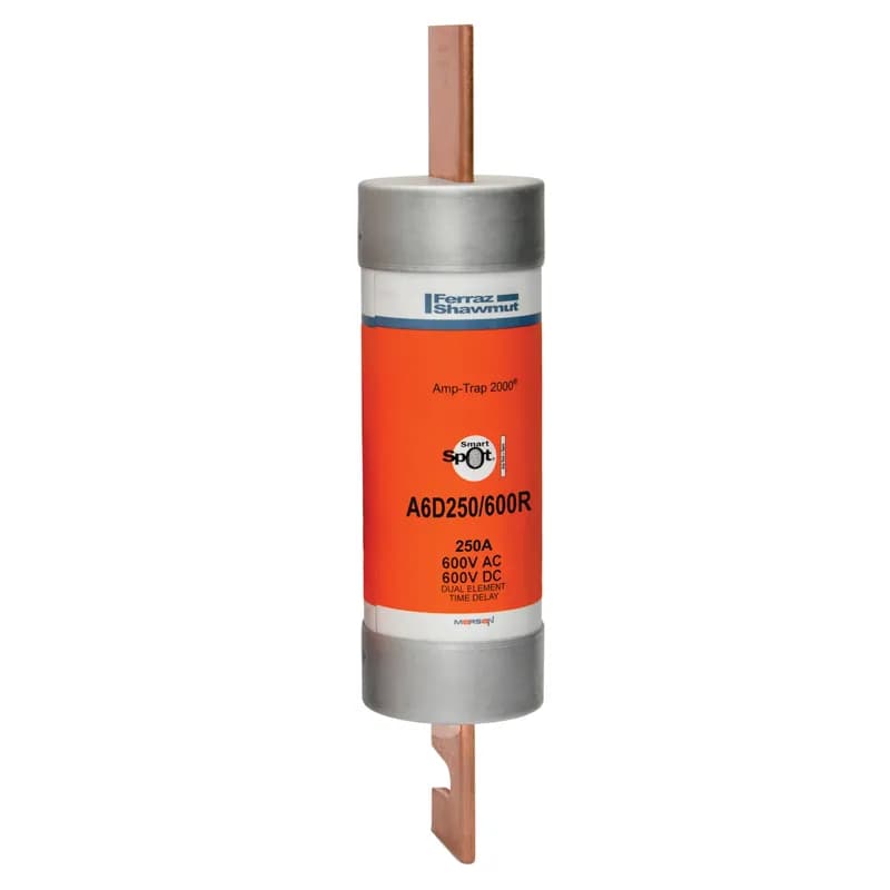 Reducer Fuse A6D-R - Class RK1 - Time-Delay 600VAC 600VDC 250A Blade SmartSpot® Amp-Trap 2000®