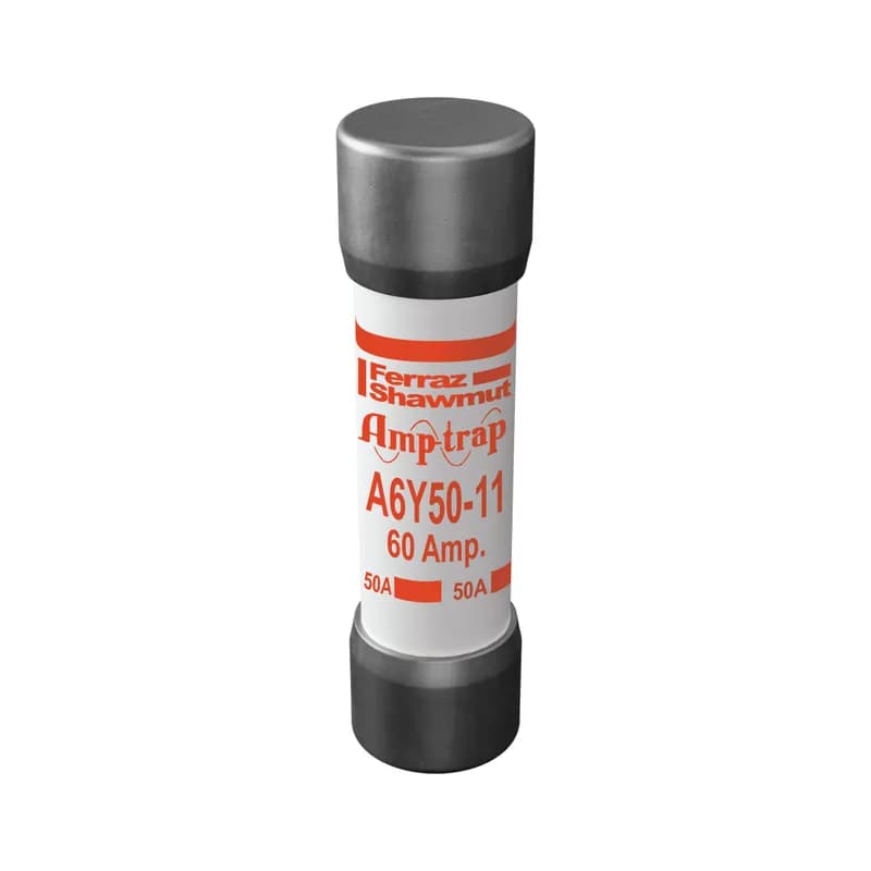 Mersen A6Y50-11 - Fuse A6Y 600VAC 500VDC 50A Type 11 Ferrule Amp-Trap®