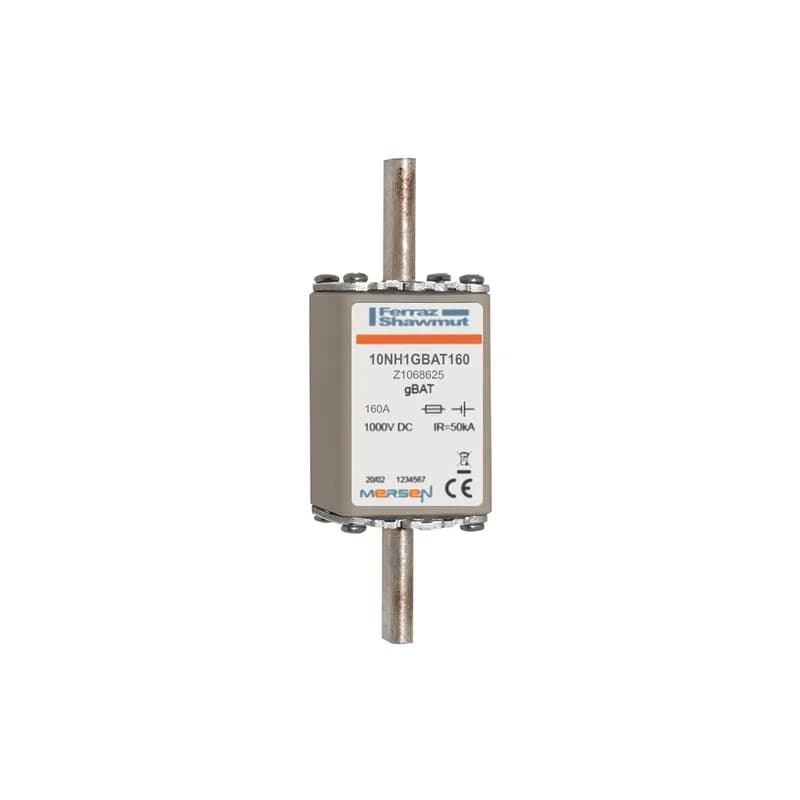 Fuse-link gBAT 1000VDC Size NH1 160A With Plain Blades For Clip