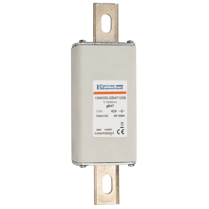 Fuse-link gBAT 1500VDC Size 2XL 125A With DIN Type Blades For Direct Mount