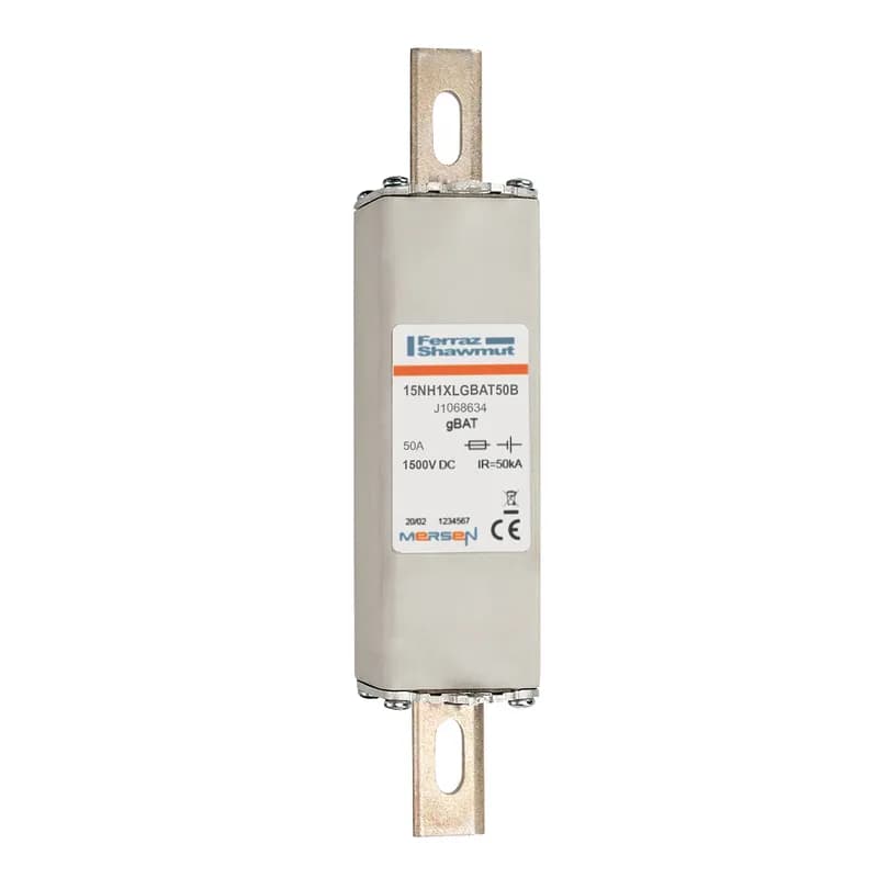 Fuse-link gBAT 1500VDC Size 1XL 50A With DIN Type Blades For Direct Mount