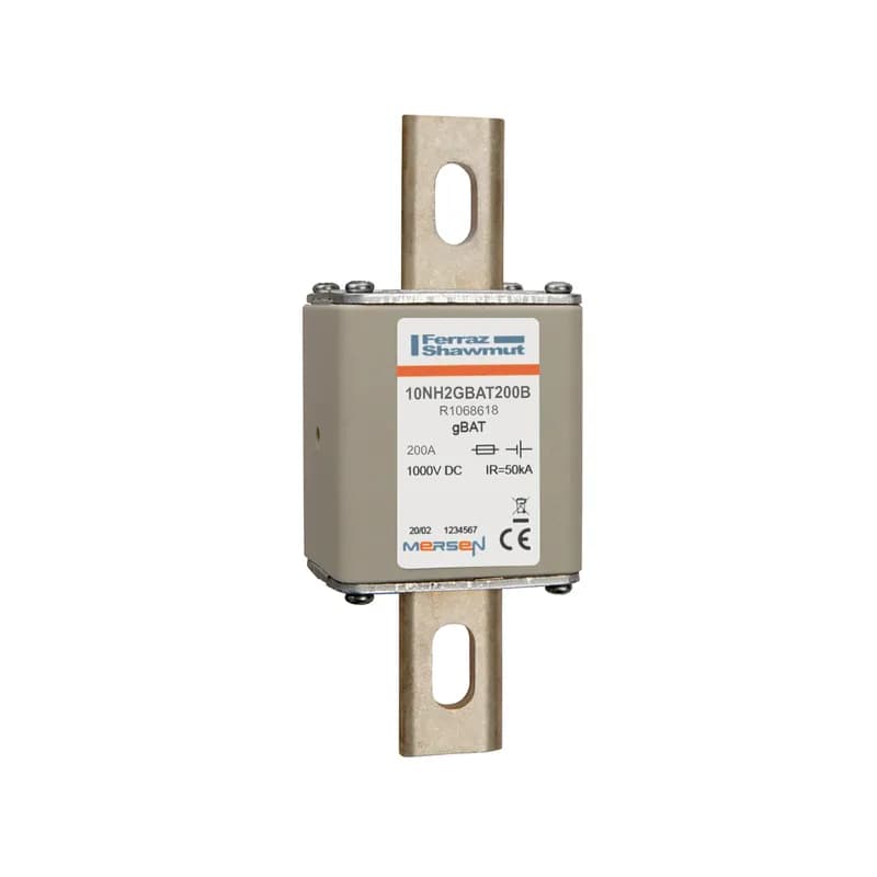 Fuse-link gBAT 1000VDC Size NH2 200A With DIN Type Blades For Direct Mount