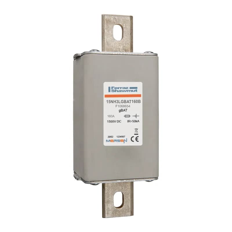Fuse-link gBAT 1500VDC Size 3L 160A With DIN Type Blades For Direct Mount