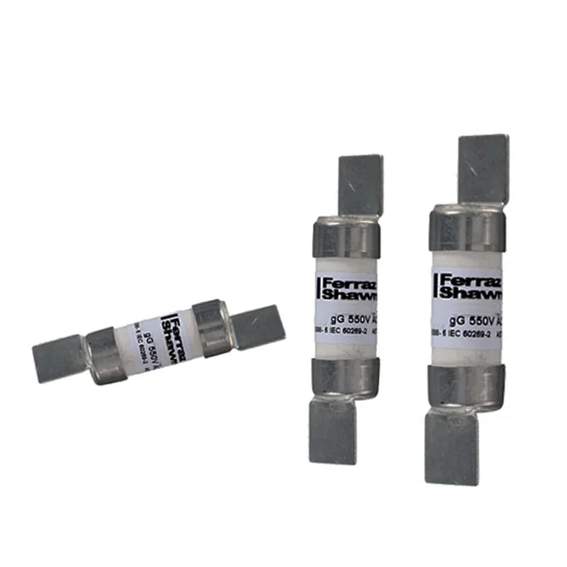 British Standard fuse-link IEC BS88 gG Type F1 550VAC 250VDC 25A BNS Offset Blade