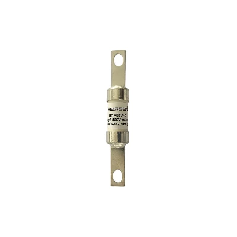 British Standard fuse-link IEC BS88 gG Type A2 550VAC 250VDC 10A BTIA Offset Tag