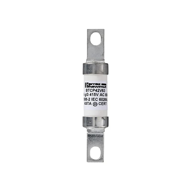 British Standard fuse-link IEC BS88 gG Type A4 415VAC 240VDC 63A BTCP Offset Tag