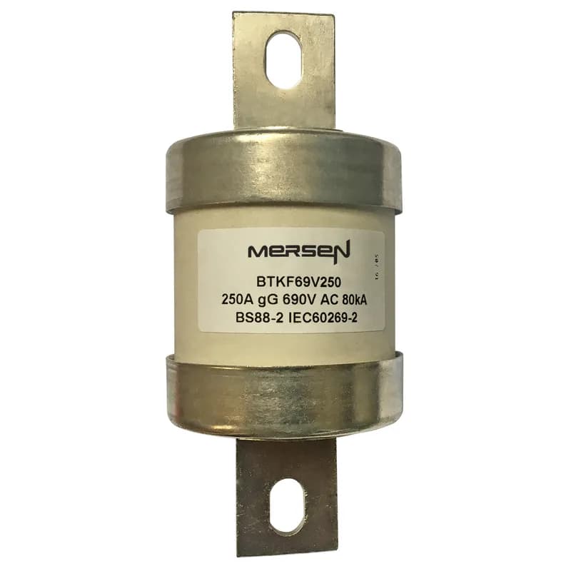 British Standard fuse-link IEC BS88 gG Type B2 690VAC 460VDC 250A BTKF Central Bolted Tag