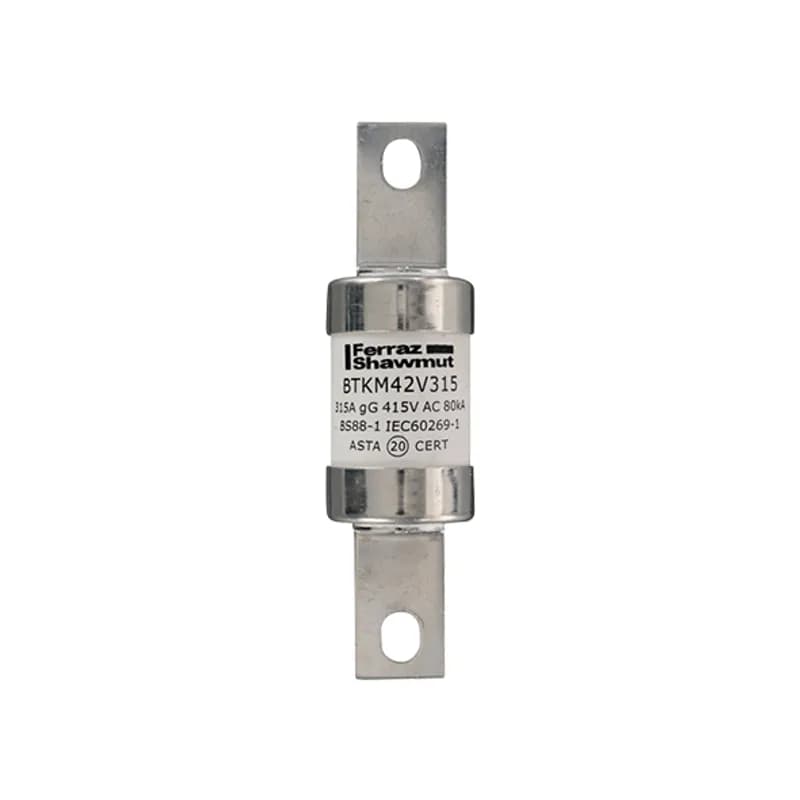 British Standard fuse-link IEC BS88 gG Type B3X 415VAC 240VDC 315A BTKM Central Bolted Tag