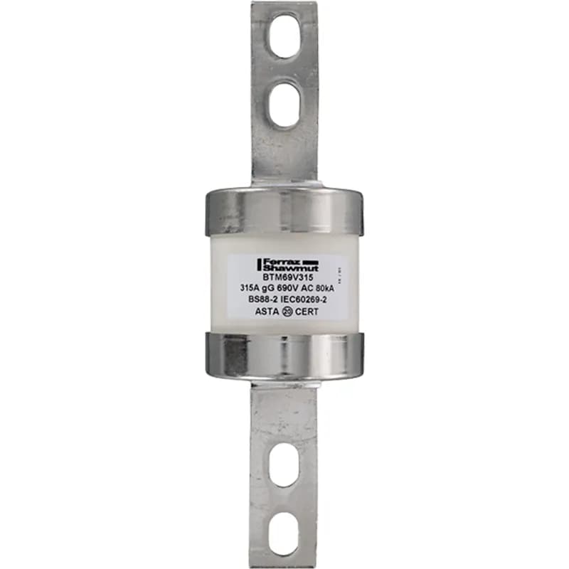British Standard fuse-link IEC BS88 gM Type C1 690VAC 460VDC 315A BTM Central Bolted Tag