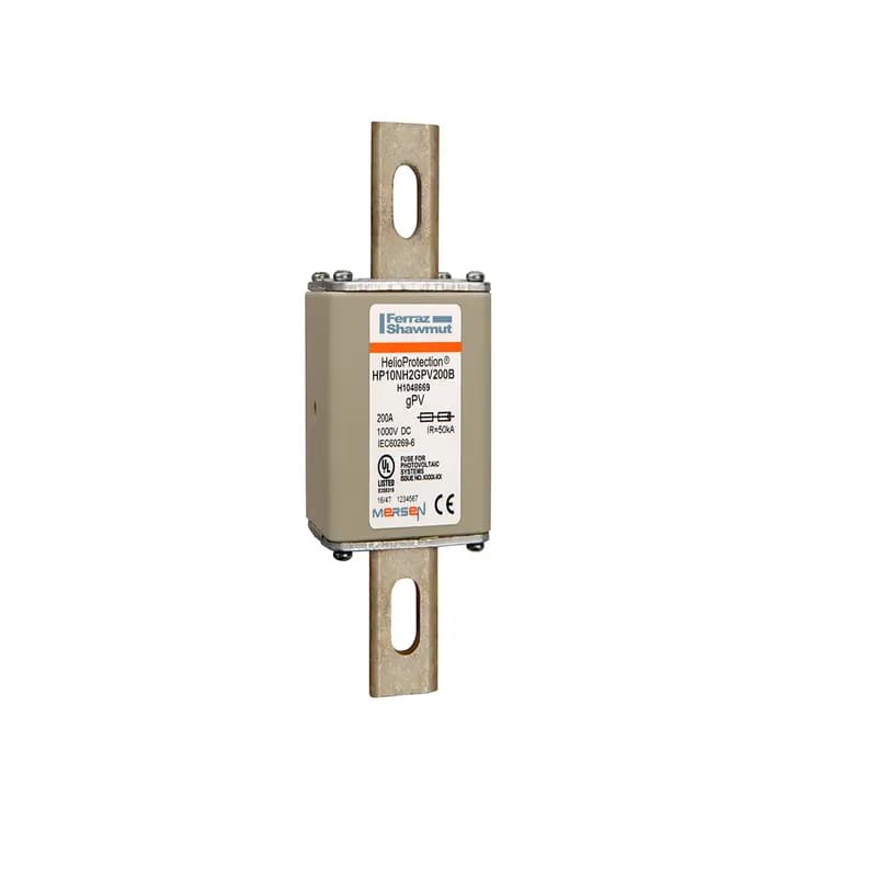 Photovoltaic fuse gPV 1000VDC IEC 1000VDC UL Size NH2 200A With DIN Type Blades For Direct Mount