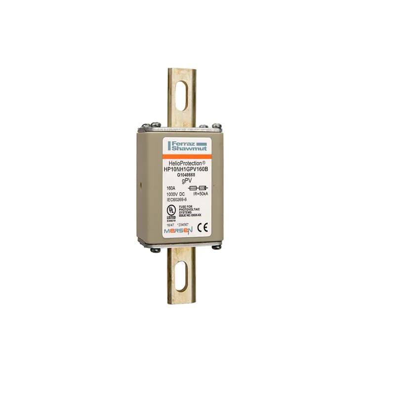 Photovoltaic fuse gPV 1000VDC IEC 1000VDC UL Size NH1 160A With DIN Type Blades For Direct Mount
