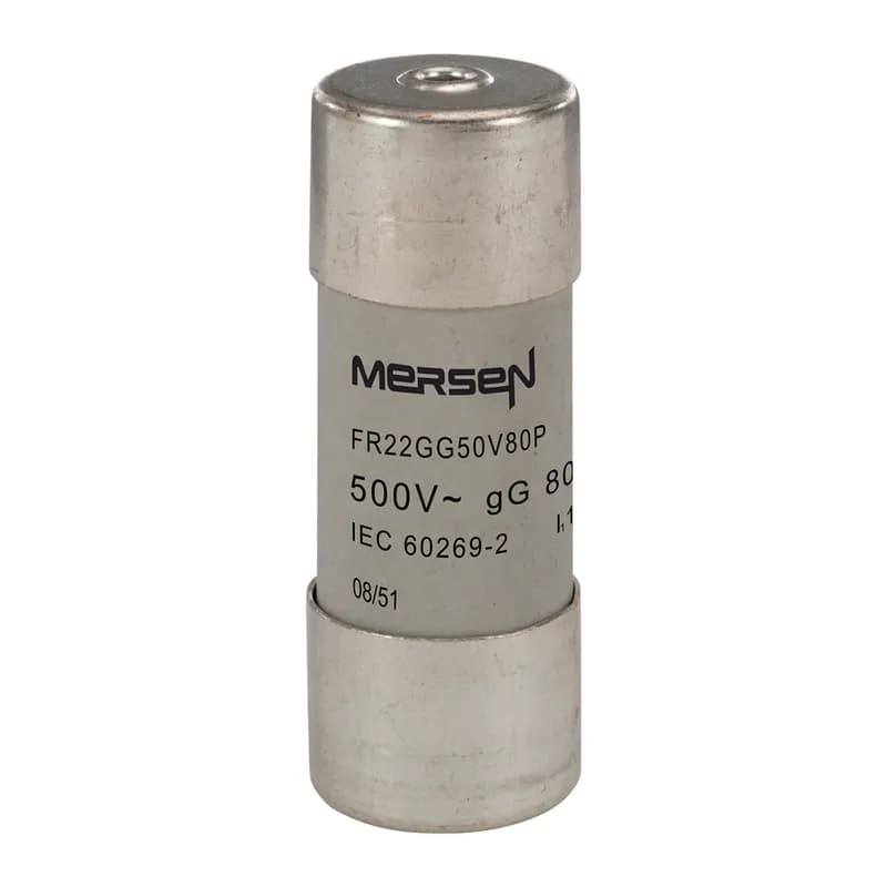 Cylindrical fuse-link gG Size 22x58 IEC 500VAC 80A With Striker