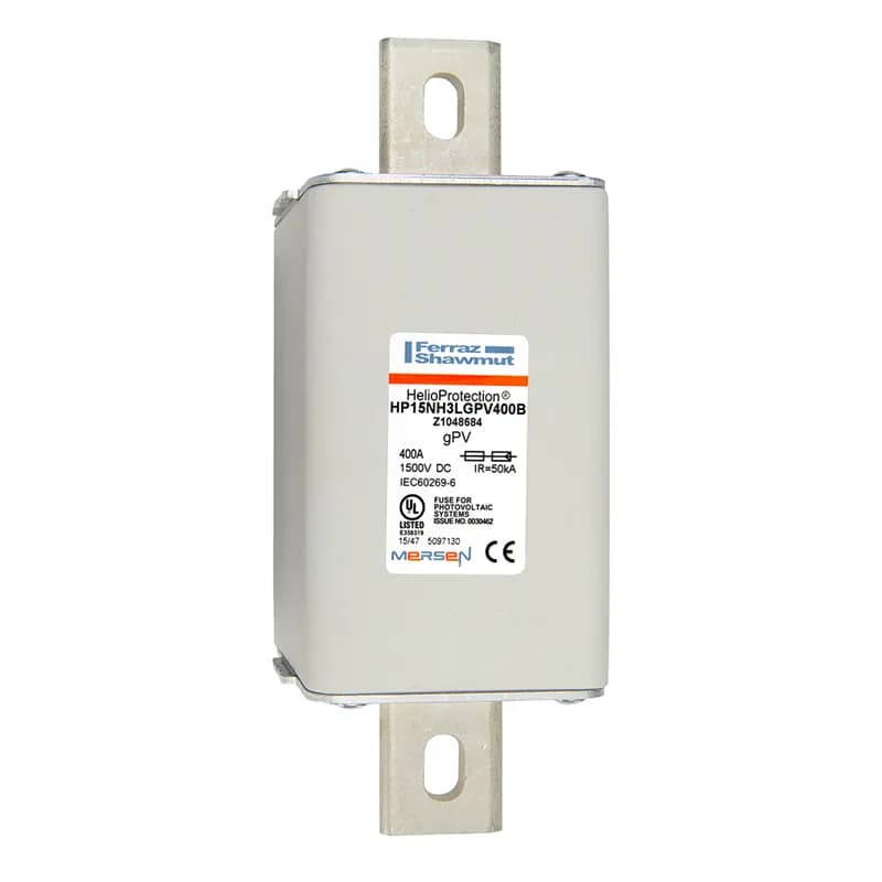 Mersen Z1048684 - Photovoltaic fuse gPV 1500VDC IEC 1500VDC UL Size 3L 400A With DIN Type Blades For Direct Mount