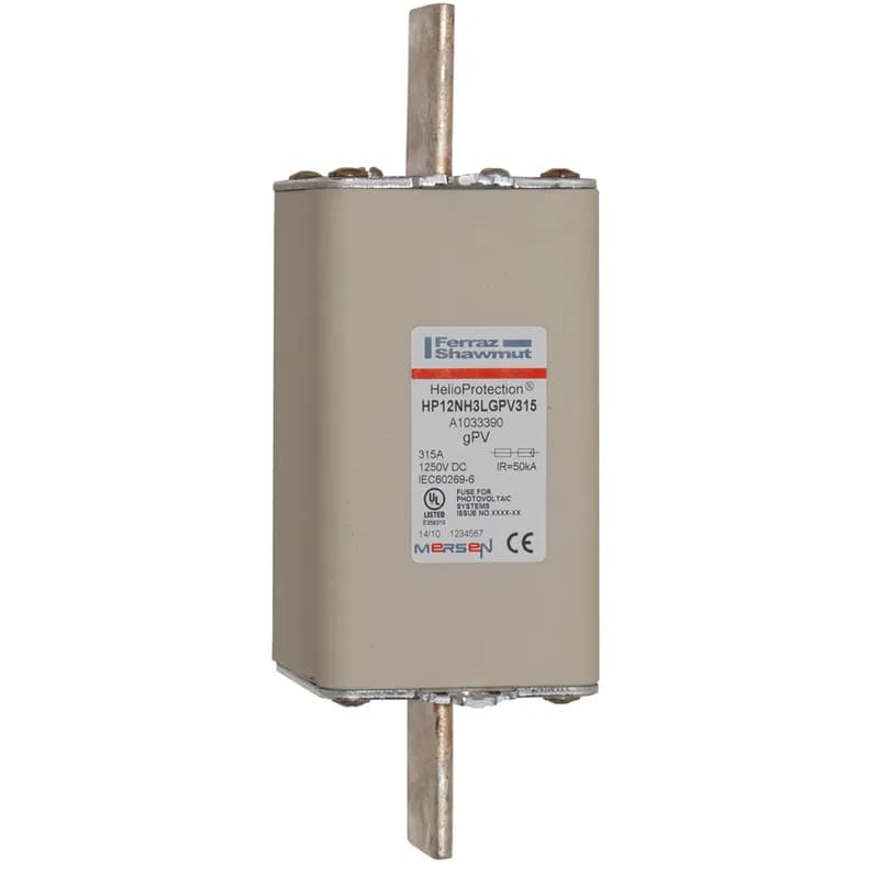 Photovoltaic fuse gPV 1250VDC IEC 1250VDC UL Size 3L 315A With Plain Blades For Clip