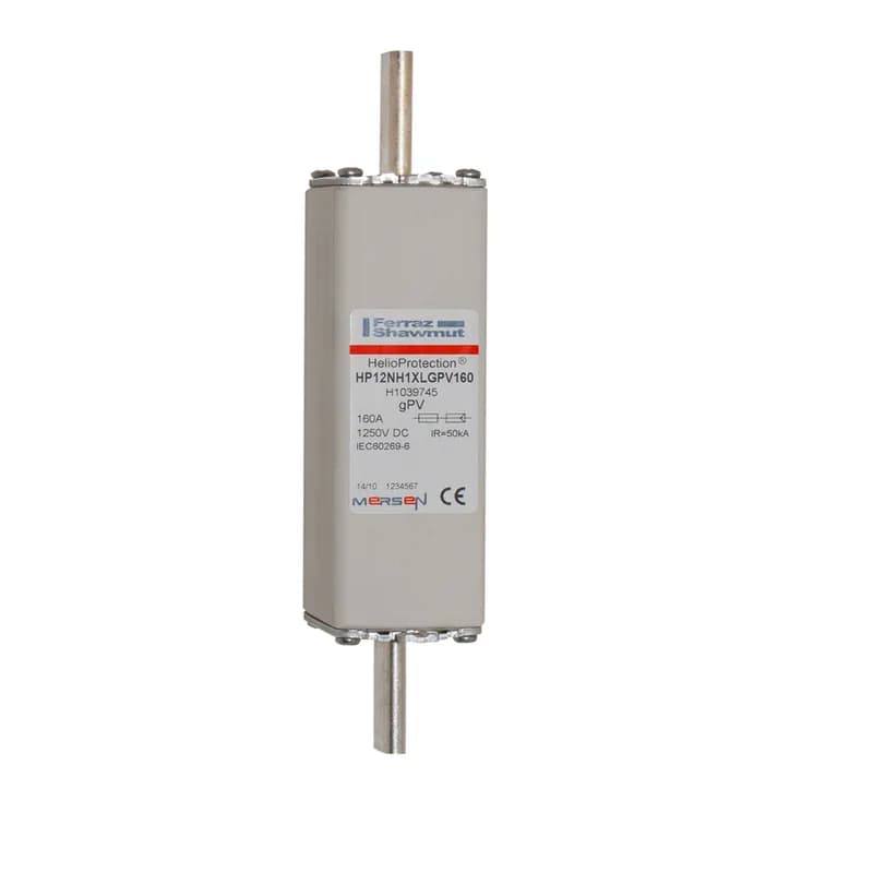 Mersen H1039745 - Photovoltaic fuse gPV 1250VDC IEC 1250VDC UL Size 1XL 160A With Plain Blades For Clip