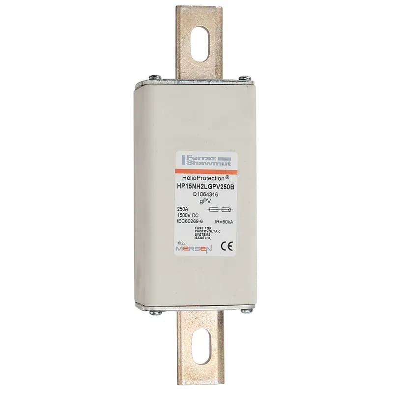 Mersen Q1064316 - Photovoltaic fuse gPV 1500VDC IEC 1500VDC UL Size 2XL 250A With DIN Type Blades For Direct Mount