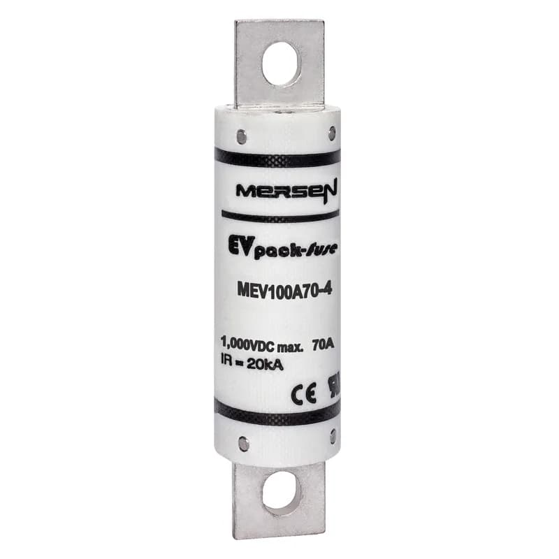 EVpack Fuse 1000VDC UL 70A Max. Rated Breaking Capacity DC: 20 kA @ 1000 V L/R ≤ 1 ms Bolted