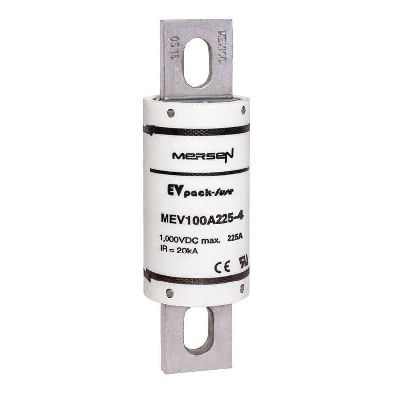 EVpack Fuse 1000VDC UL 225A Max. Rated Breaking Capacity DC: 20 kA @ 1000 V L/R ≤ 1 ms Bolted