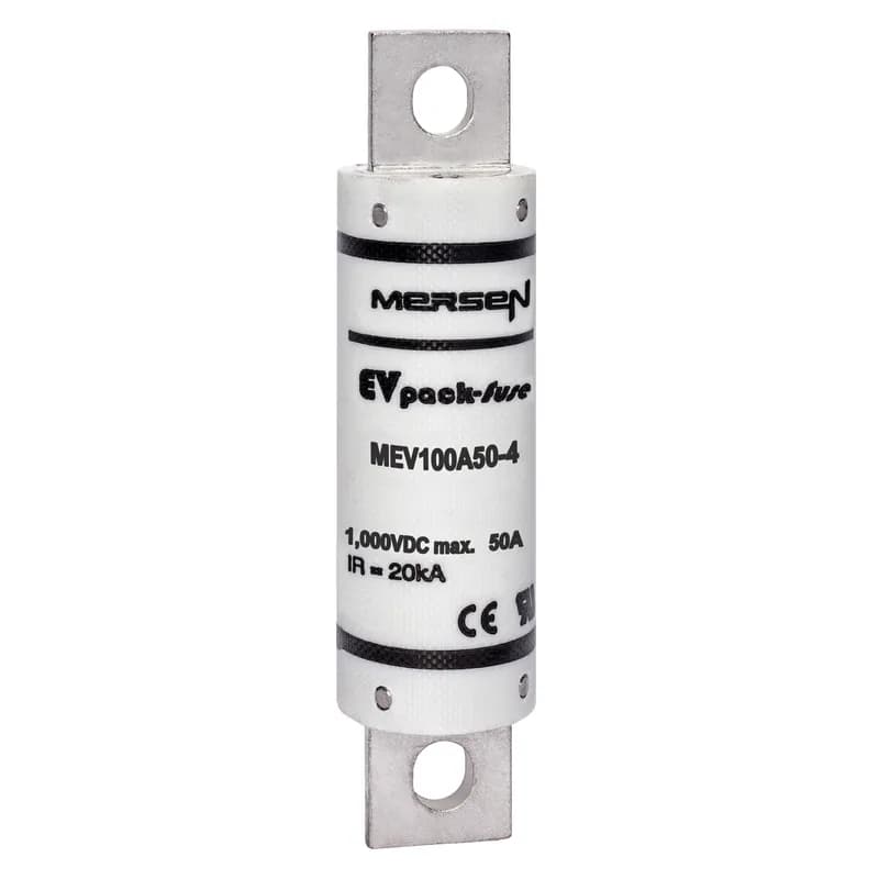 EVpack Fuse 1000VDC UL 50A Max. Rated Breaking Capacity DC: 20 kA @ 1000 V L/R ≤ 1 ms Bolted