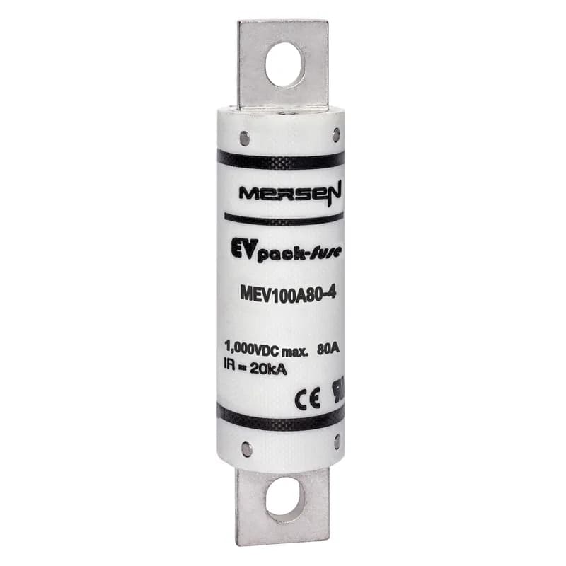 EVpack Fuse 1000VDC UL 80A Max. Rated Breaking Capacity DC: 20 kA @ 1000 V L/R ≤ 1 ms Bolted