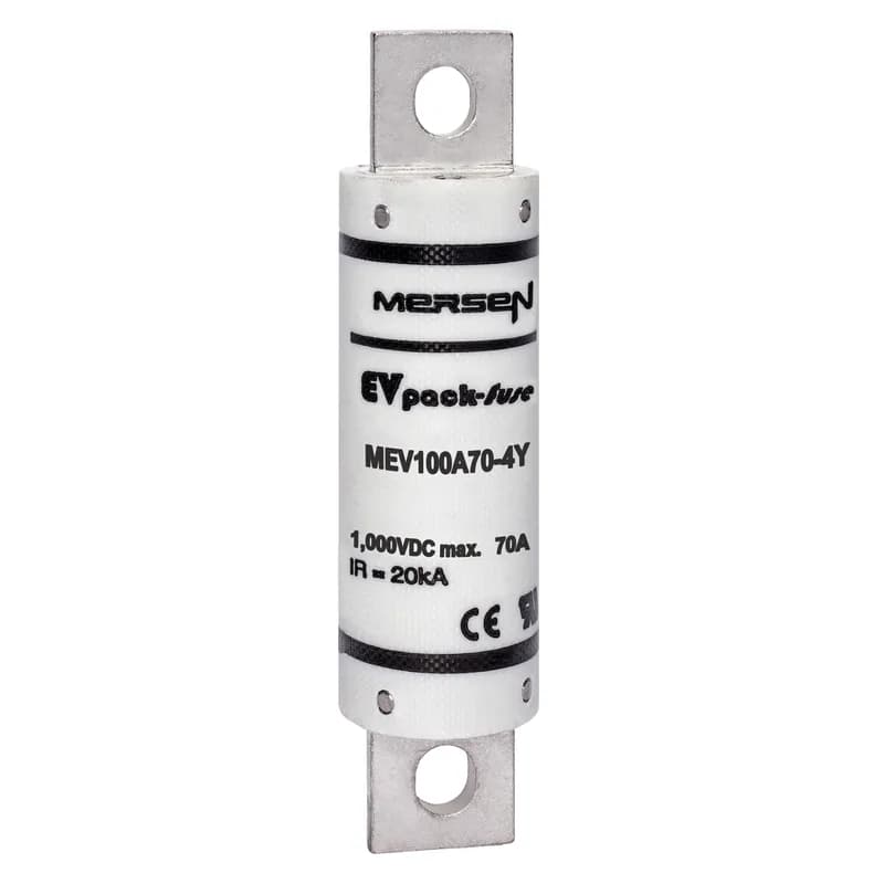 EVpack Fuse 1000VDC UL 70A Max. Rated Breaking Capacity DC: 20 kA @ 1000 V L/R ≤ 1 ms M8 Bolted