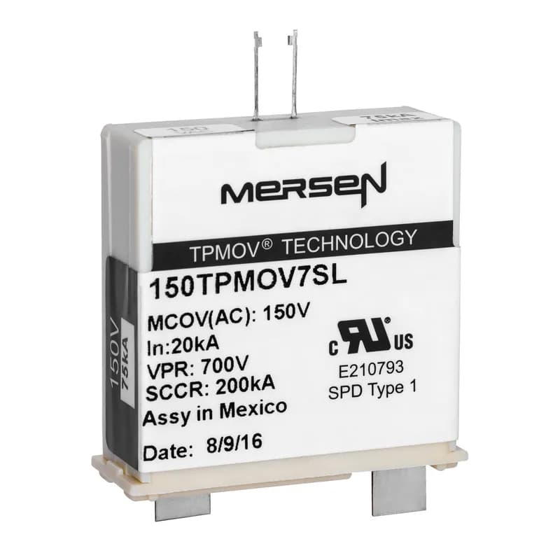Mersen 150TPMOV7SL - SPD - TPMOV 150V Short Leads Microswitch No Visual Tabs 75 kA 500 pk