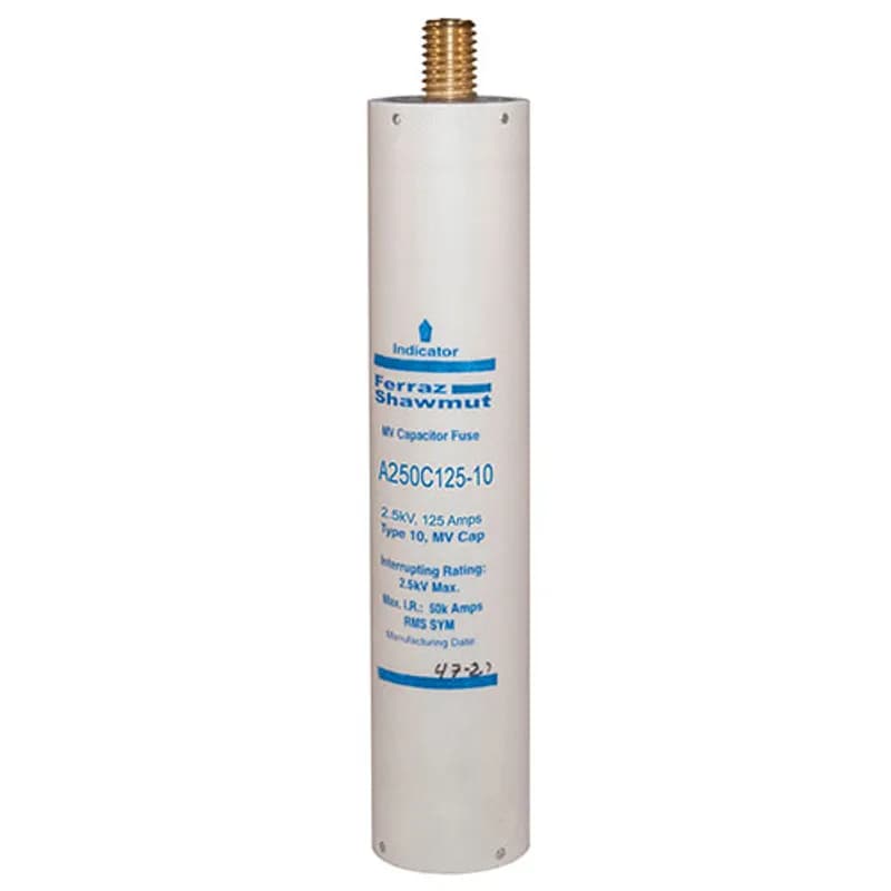 Medium Voltage Capacitor Fuse 2500VAC 125A Male To Female Stud Visual Indicator Amp-Trap®