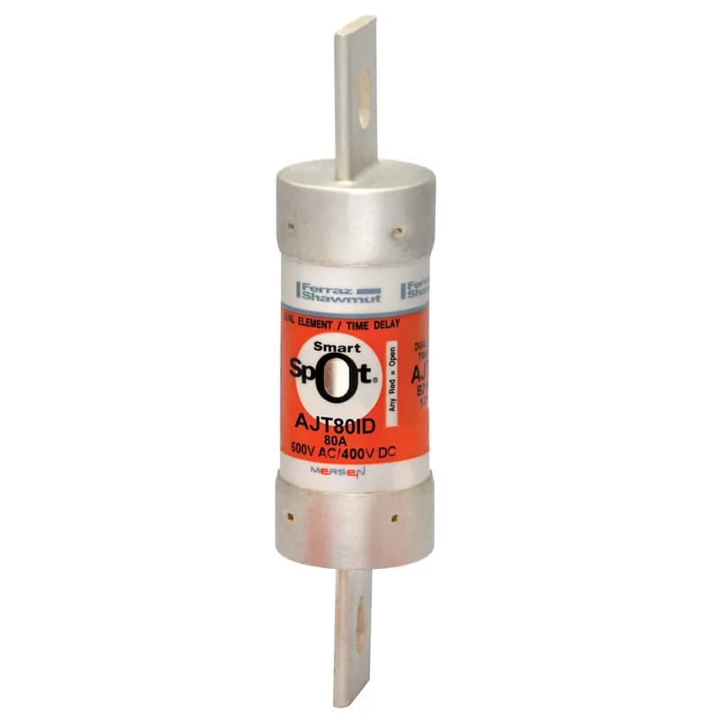 Mersen AJT80ID - Fuse AJT - Class J - Time-delay 600VAC 400VDC 80A Blade SmartSpot® Amp-Trap 2000®