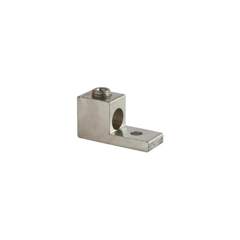 1 Port Aluminum Lug 500 MCM - 4 AWG Aluminum Single Lugs are versatile and reuseable set screw connectors made of 6061T-6 aluminum alloy. Electro-tin plated for low contact resistance. Suitable for use with both copper and aluminum conductors. Temperature Rating 90 degrees C. Rated 600 volts (2000V max. per UL486B). UL 486A/B Listed. .