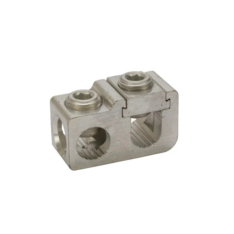 250 MCM Parallel "T" Tap Connector Excellent for tapping off main conductor without cutting due to lay-in feature. Perpendicular tap allows for parallel or "T" tap configuration. Electro-tin plated for low contact resistance. Rated 600V. Temperature rating 90 degrees C.
