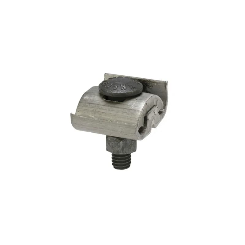 NSI Industries PAA4 - Aluminum Dual Rated Parallel Groove Clamp for 1/0 - 6 SOL Aluminum Dual Rated Parallel Groove Clamps are high strength aluminum extruded alloy fittings assembled with steel or anodized high strength aluminum flat washers for heavy duty service entrance or for use as a heavy duty distribution armor rod clamps. The serrated grooves provide increased contact. Supplied pre-filled with oxide inhibitor. Rated 600V. Temperature rating 90 degrees C.,