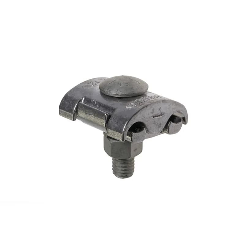 Aluminum Dual Rated Parallel Groove Clamp Pre-Filled With Oxide Inhibitor for 4/0 STR - 2 SOL Aluminum Dual Rated Parallel Groove Clamps are high strength aluminum extruded alloy fittings assembled with steel or anodized high strength aluminum flat washers for heavy duty service entrance or for use as a heavy duty distribution armor rod clamps. The serrated grooves provide increased contact. Supplied pre-filled with oxide inhibitor. Rated 600V. Temperature rating 90 degrees C.,