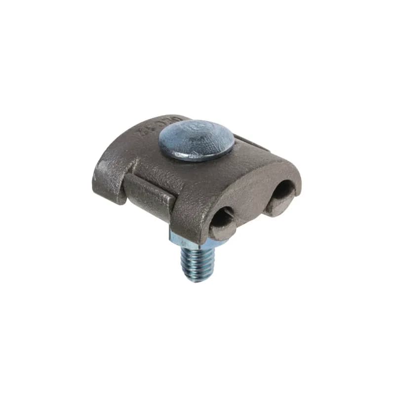 NSI Industries PAA12 - Aluminum Dual Rated Parallel Groove Clamp for 4/0 STR - 2 SOL Aluminum Dual Rated Parallel Groove Clamps are high strength aluminum extruded alloy fittings assembled with steel or anodized high strength aluminum flat washers for heavy duty service entrance or for use as a heavy duty distribution armor rod clamps. The serrated grooves provide increased contact. Supplied pre-filled with oxide inhibitor. Rated 600V. Temperature rating 90 degrees C.,
