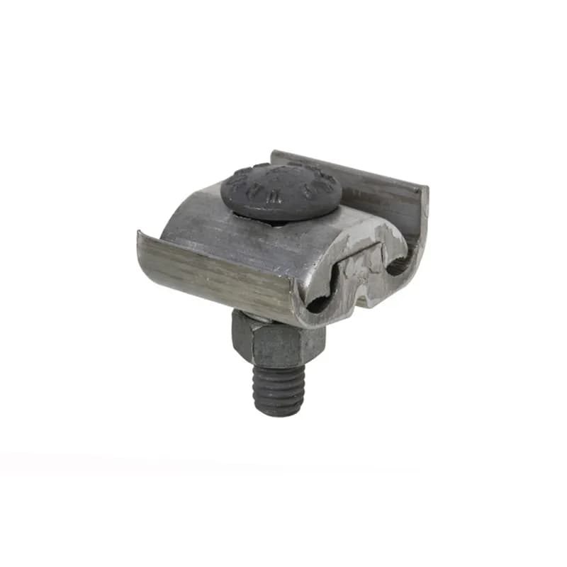NSI Industries PAE2121-9 - Extruded Parallel Groove Clamp for 2/0 STR to 6 SOL Extruded Parallel Groove Clamps are high strength aluminum extruded alloy fittings assembled with steel or anodized high strength aluminum flat washers for heavy duty service entrance or for use as a heavy duty distribution armor rod clamps. The serrated grooves provide increased contact. Supplied pre-filled with oxide inhibitor.