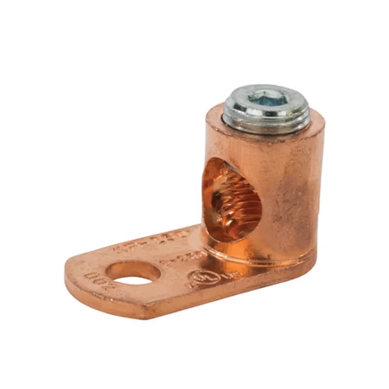Copper Terminal Lug 250 MCM - 1/0 AWG Copper Terminal Lugs are made of high copper alloy. They are used for joining a wide range of cables or terminal blocks.