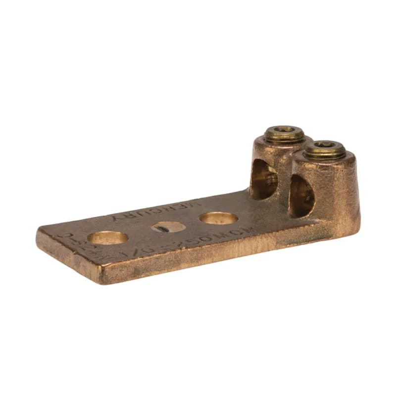 NSI Industries TL250-2L2 - Cast Bronze Terminal Lug 300 MCM - 4/0 AWG 2 Port Copper Terminal Lugs are made of high copper alloy. They are used for joining a wide range of cables or terminal blocks.