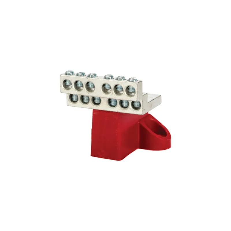 225A Stacked Neutral Bar, 4-14 AWG 12 Circuits - With Mtg Base