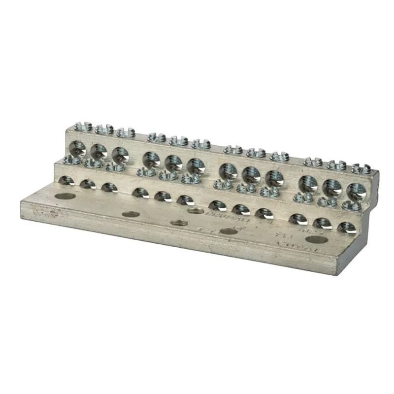 225A Stacked Neutral Bar, 4-14 AWG 24 Circuits